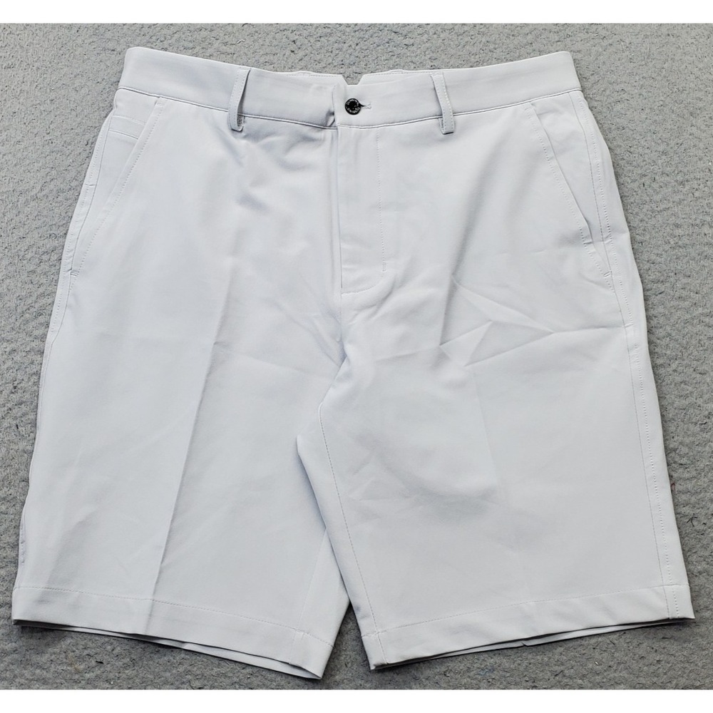 Dunning Golf Shorts Mens 30 Gray Player Fit Woven Performance Stretch Flat Front
